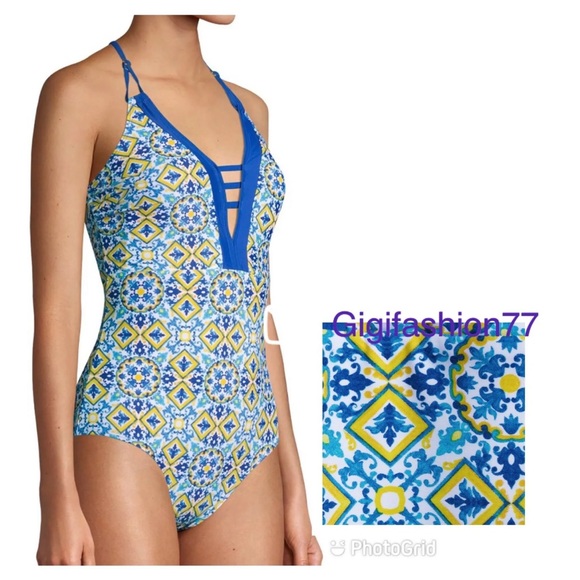 Nicole Miller Studio Plunged One piece swimsuit - Picture 8 of 8